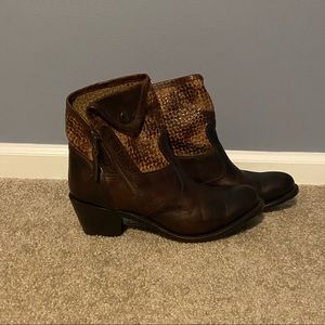 Sonora Leather Western Ankle Boots Women’s 11